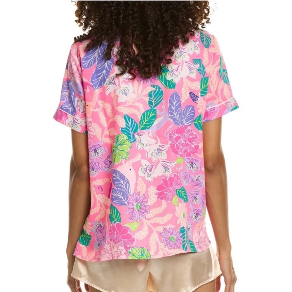 Lilly Pulitzer Pink and Purple Floral Top